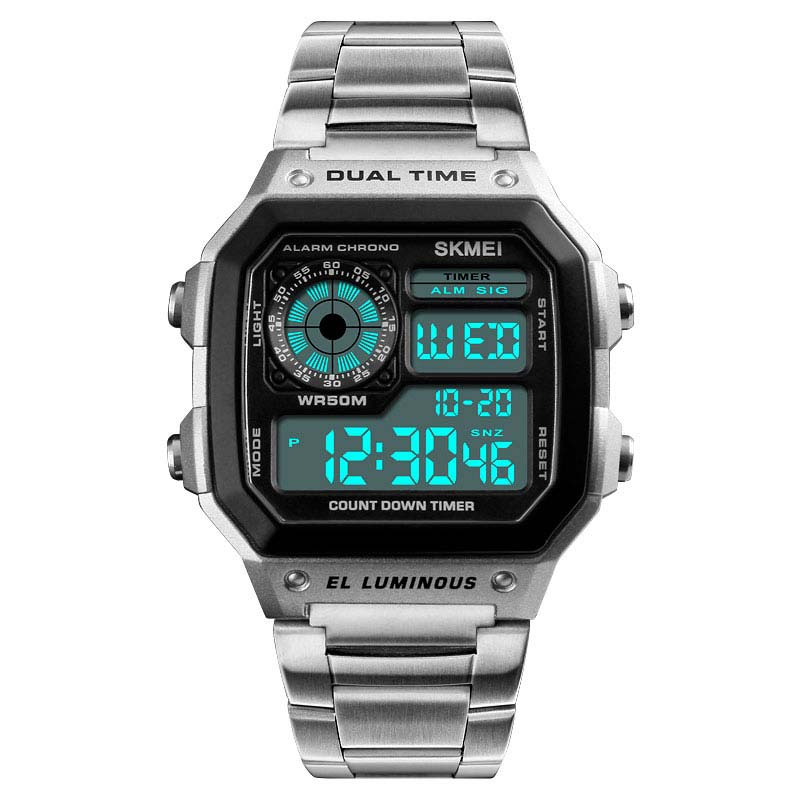 <p>Reloj SKMEI Para Hombre Digital Contra Agua <span style="color: #e03e2d;"><strong>Platiado</strong></span></p>