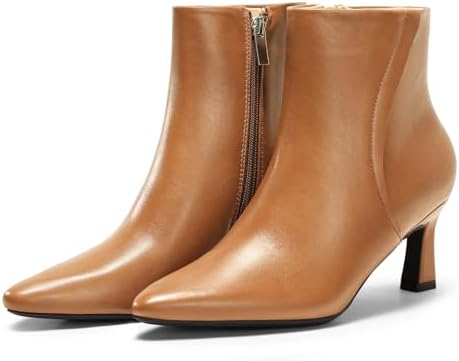 <p>Botas de tobillo para mujer, tac&oacute;n bajo, cerradas, puntiagudas, con cremallera lateral, zapatos de vestir</p>